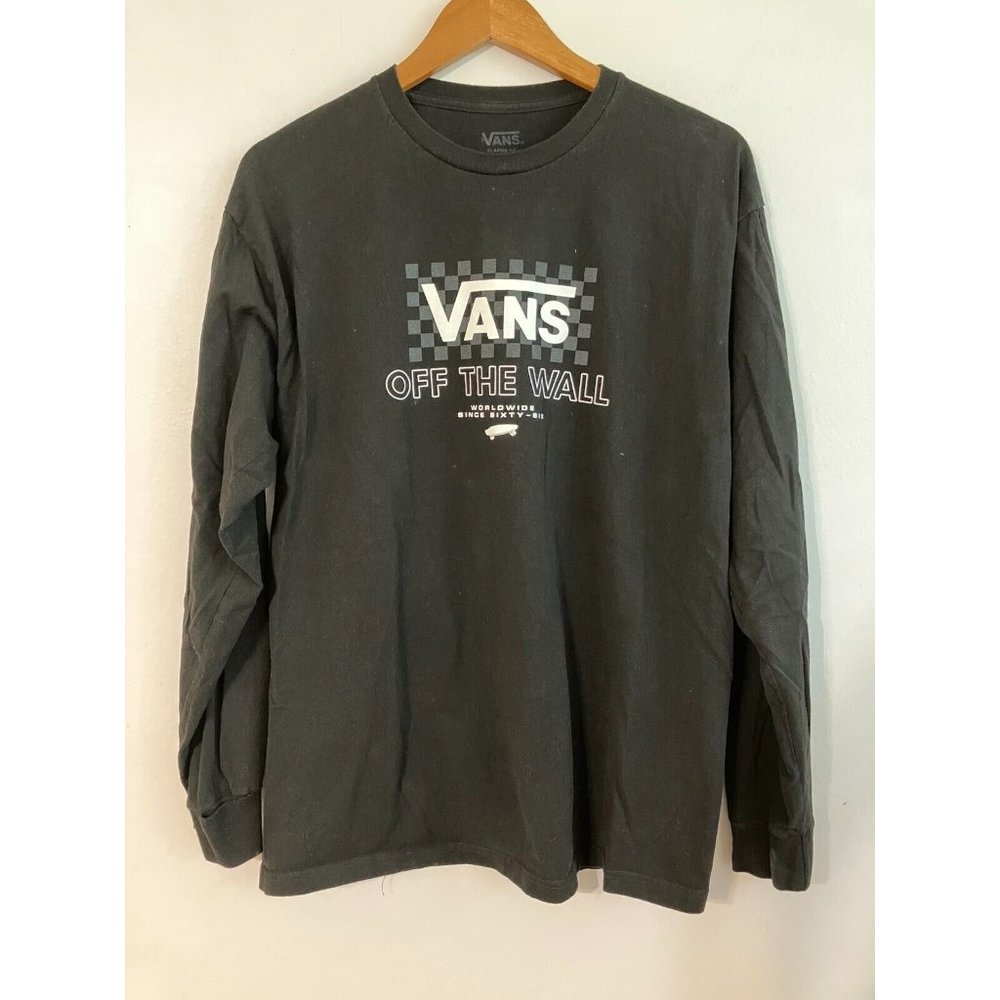 Van's Men's Large Black Long Sleeve T-Shirt READ